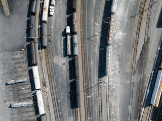 Aerial of Train Yard 