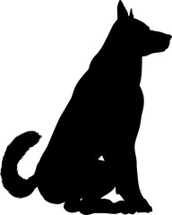 Dog Silhouette Pet Animal