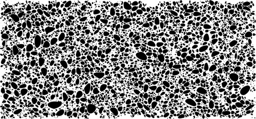 Small uneven spots and particles of debris. Abstract vector texture. Distressed uneven background. Grunge texture overlay with fine grains isolated on white background. Vector illustration. EPS10.