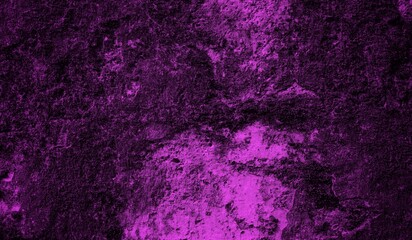 A textured purple concrete wall with a prominent vertical crack. 
