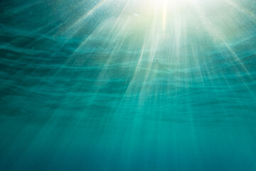 Sunlight streaming in sea