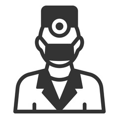Dentist - icon, illustration on white background, glyph style