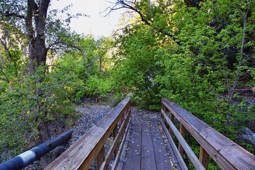 Kyhv Peak Trail views, recently renamed, by Y Mountain, Mount Timpanogos Wasatch Range, Utah. America.  