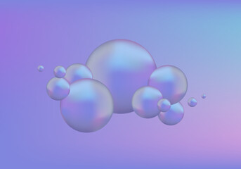 Abstract vector background with balloons. Gradient background for text.