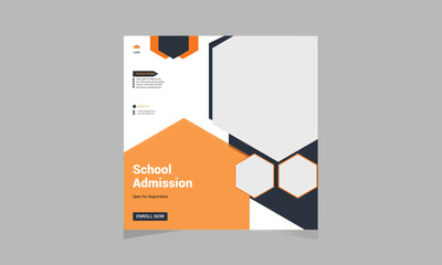 School Admission Social Media Post Template
