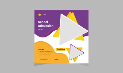 School Admission Social Media Post Template

