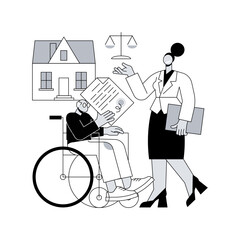 Retirement estate planning abstract concept vector illustration. Retirement living residence, estate planning, inheritance management, financial advisor and lawyer services abstract metaphor.