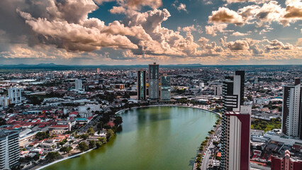 Açude Velho Hídrico Campina Grande Paraíba Nordeste Brasil Abastecimento Água Paisagem Urbano...