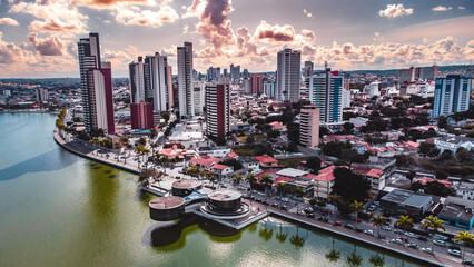 Açude Velho Hídrico Campina Grande Paraíba Nordeste Brasil Abastecimento Água Paisagem Urbano...