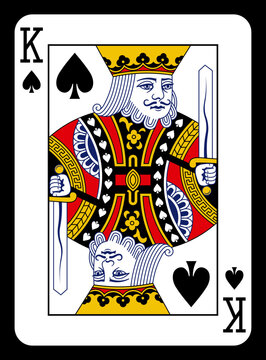 King of Spades playing card - Classic design.