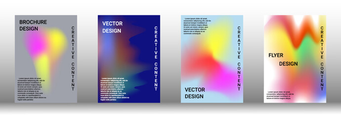 Artistic covers design. Creative fluid colors backgrounds. Set of abstract covers