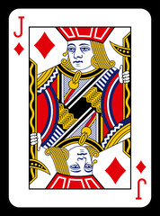 Jack of Diamonds playing card - Classic design.