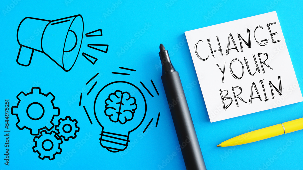 Poster Change your brain is shown using the text