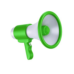 Green Megaphone 3D Render