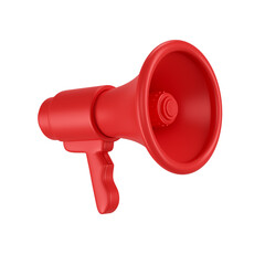 Red Megaphone 3D Render