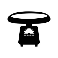 Baby weight balance scale icon | Black Vector illustration |