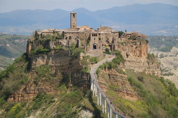 Fototapeta na wymiar Panorama of the village Bagnoregio, Italy