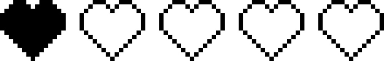Fototapeta na wymiar Pixel heart customer review
