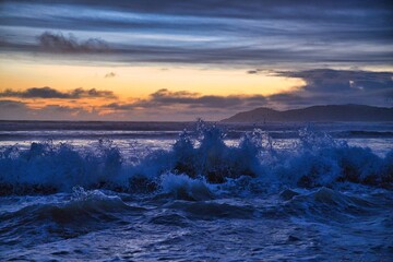 Raumati Beach sunset, New Zealand