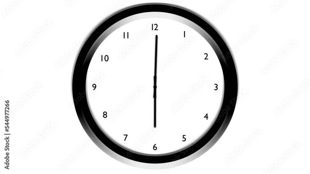 Sticker looped round time clock on white background.