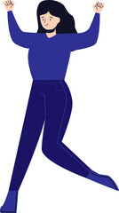 happy cute boy and girl with different poses illustration