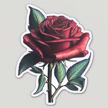 Beautiful Rose - Cute Print Out Sticker