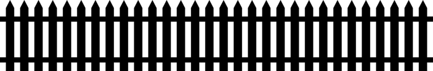 Fence silhouette in flat style