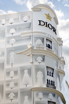 The store of Dior on the Champs Elysées in Paris, France.	