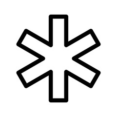 Star Of Life Icon Vector Symbol Design Illustration