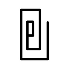 Paperclip Icon Vector Symbol Design Illustration