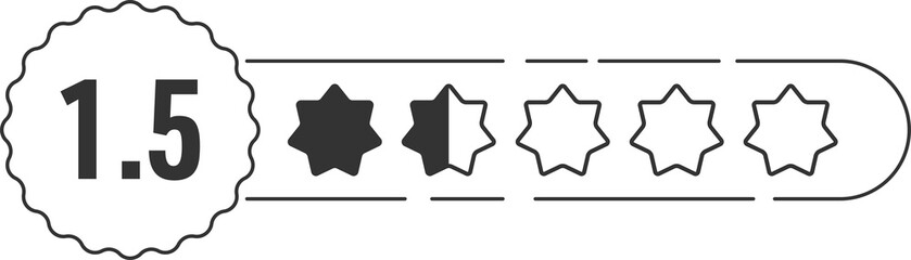 Star rating review clip art