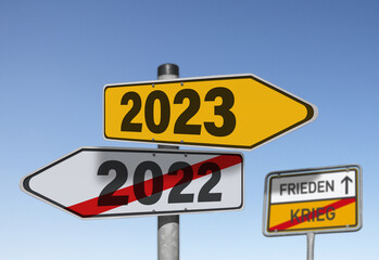 Jahreswechsel, 2022, 2023, Wegweiser