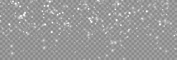 Vector magical snow. white snow png. Magic glow, light effect.New Year. Snow. Christmas backgroun