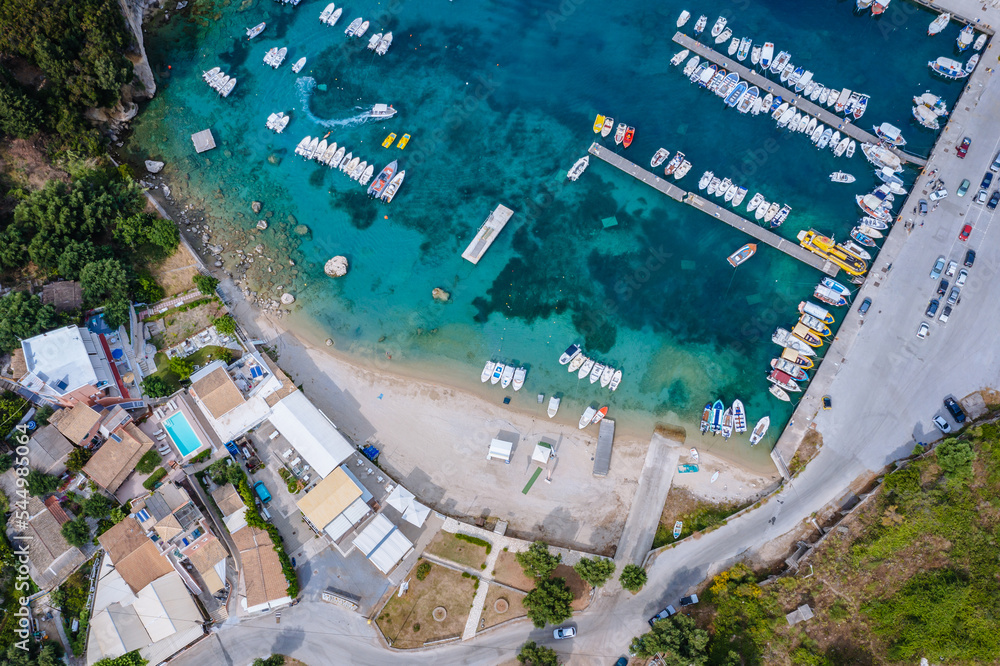 Canvas Prints Bay with Alypa beach in Palaiokastritsa village, Corfu Island in Greece