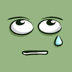 Vector image. Emoticon for communication and transmission of emotions.