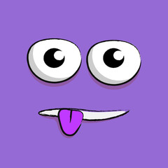 flat vector image in the form of an emotion or emoticon for chat or design