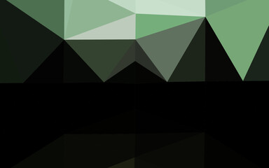 Fototapeta premium Dark Green vector abstract polygonal cover.