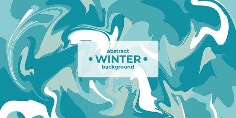 Abstract cold blue fluid winter background