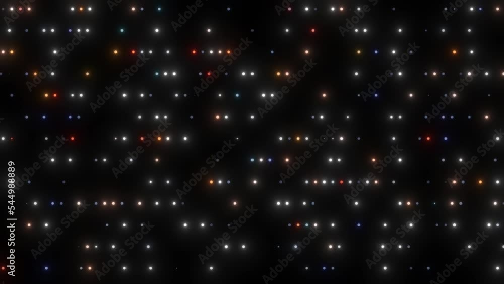 Poster glowing digital small white dot particle futuristic technology background, digital dot moving on scr