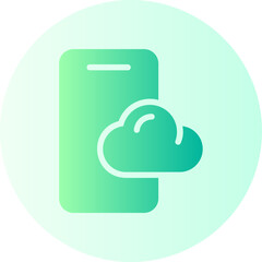 cloud sync gradient icon