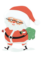 Cartoon Santa Claus.
