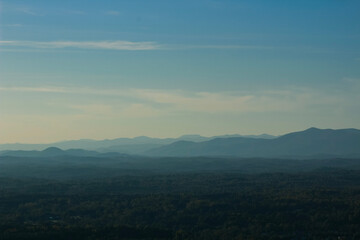 silhouetted blue ridge mountain layers
