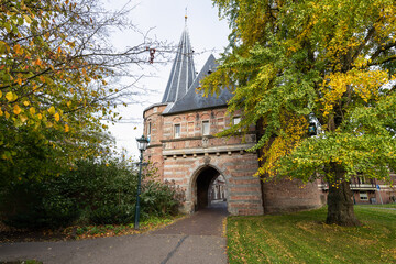 City gate - Cellebroederspoort, in the old Dutch Hanseatic city of Kampen in Overijssel.