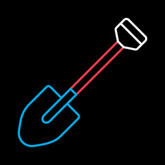 Garden shovel isolated vector icon