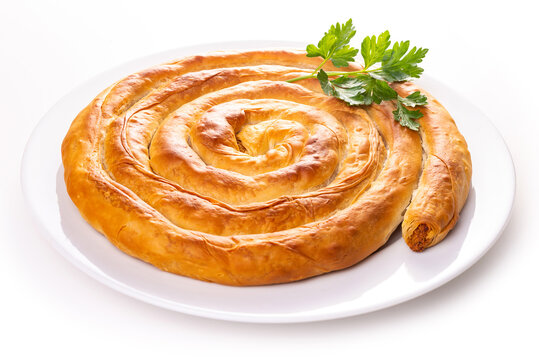 Turkish puff pastry roll Börek