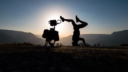 bike ride and adventures of traveler which is unusual for people awareness