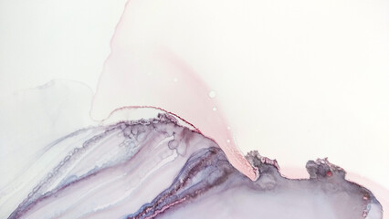 Alcohol ink. Elegant Water Canvas. Pink Paper.