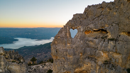 unusual heart-shaped caves in mysterious mountains