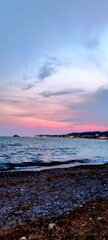Naklejka premium sunset over the sea