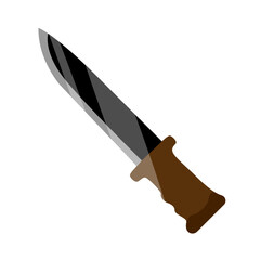Knife vector icon. Stylish knife in flat style on a white background. Vector illustration.